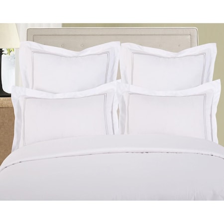 Baratta Stitch On White Tailored Microfiber Sham White - Standard, 2PK